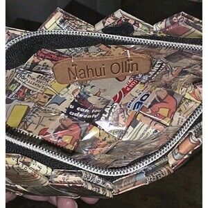 Nahui Ollin Comic Wrapper Clutch Wristlet Bag Recycled Multicolor  Comics